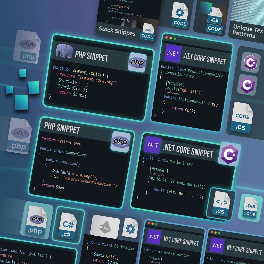 Code Snippets for Php & .Net core